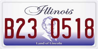 IL license plate B230518
