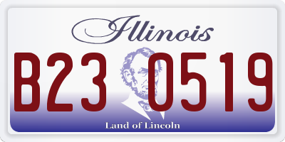 IL license plate B230519