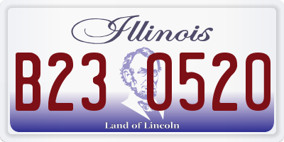 IL license plate B230520