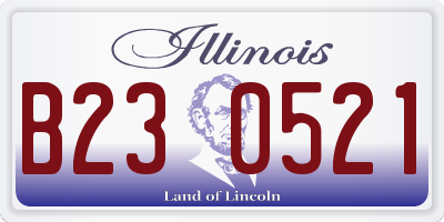 IL license plate B230521