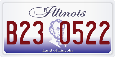 IL license plate B230522