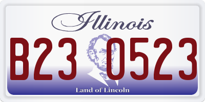 IL license plate B230523