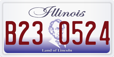 IL license plate B230524