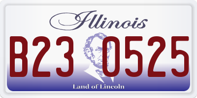 IL license plate B230525