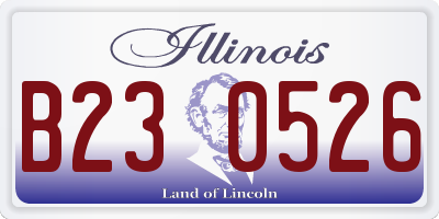 IL license plate B230526