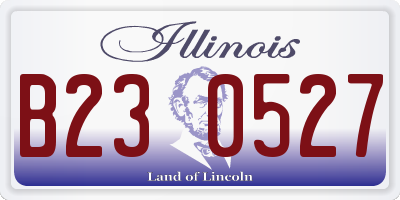IL license plate B230527
