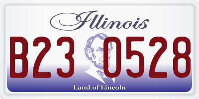 IL license plate B230528