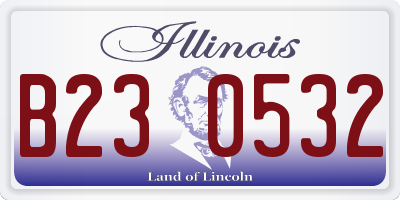 IL license plate B230532