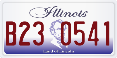 IL license plate B230541