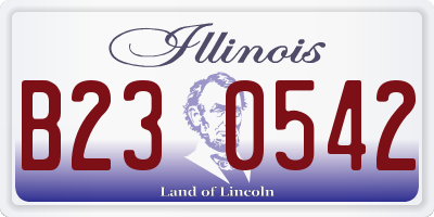 IL license plate B230542