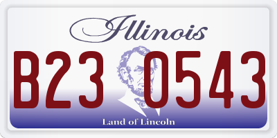 IL license plate B230543