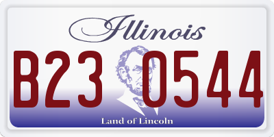 IL license plate B230544