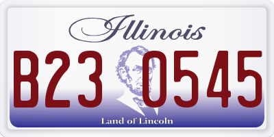 IL license plate B230545