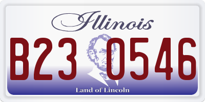 IL license plate B230546