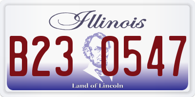IL license plate B230547