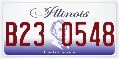 IL license plate B230548