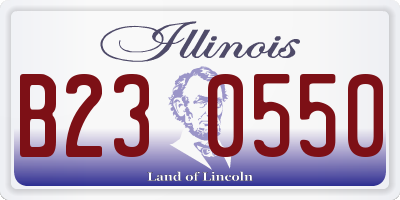 IL license plate B230550