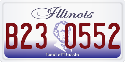 IL license plate B230552