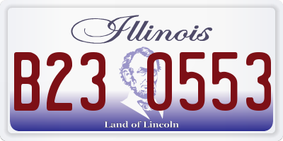 IL license plate B230553