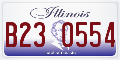 IL license plate B230554