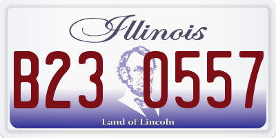 IL license plate B230557