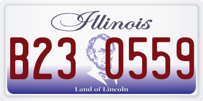 IL license plate B230559