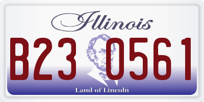 IL license plate B230561