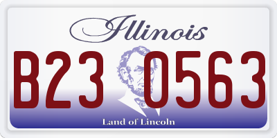 IL license plate B230563