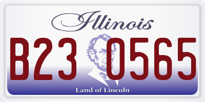 IL license plate B230565