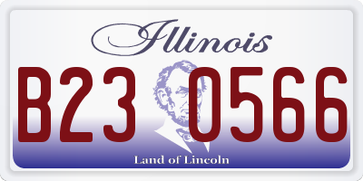IL license plate B230566