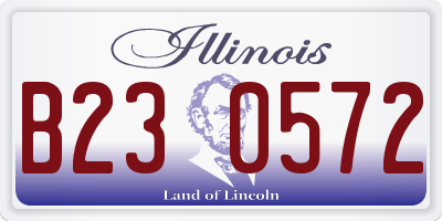 IL license plate B230572