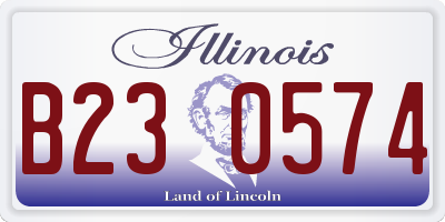 IL license plate B230574
