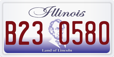IL license plate B230580