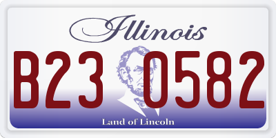 IL license plate B230582