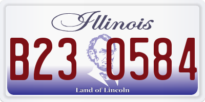 IL license plate B230584