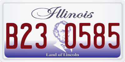 IL license plate B230585