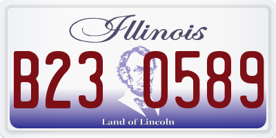IL license plate B230589