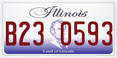 IL license plate B230593