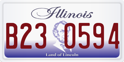 IL license plate B230594