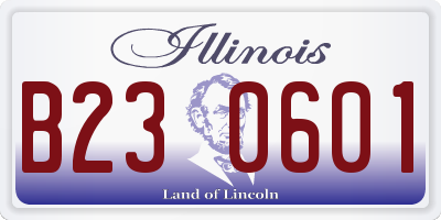 IL license plate B230601