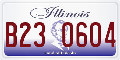 IL license plate B230604