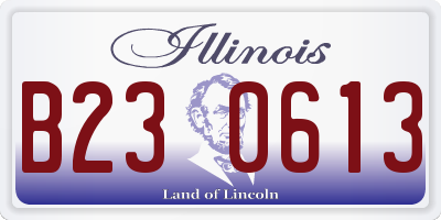 IL license plate B230613