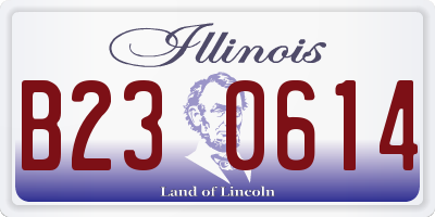 IL license plate B230614
