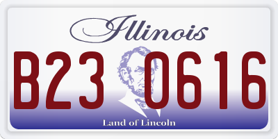 IL license plate B230616