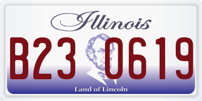 IL license plate B230619