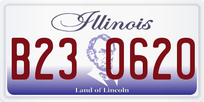 IL license plate B230620