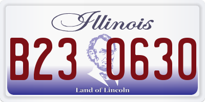 IL license plate B230630