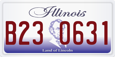 IL license plate B230631