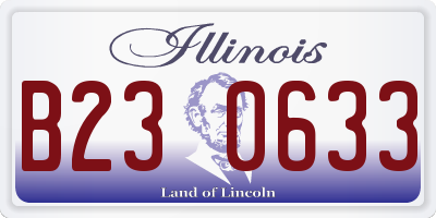 IL license plate B230633