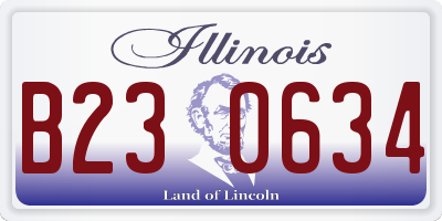 IL license plate B230634